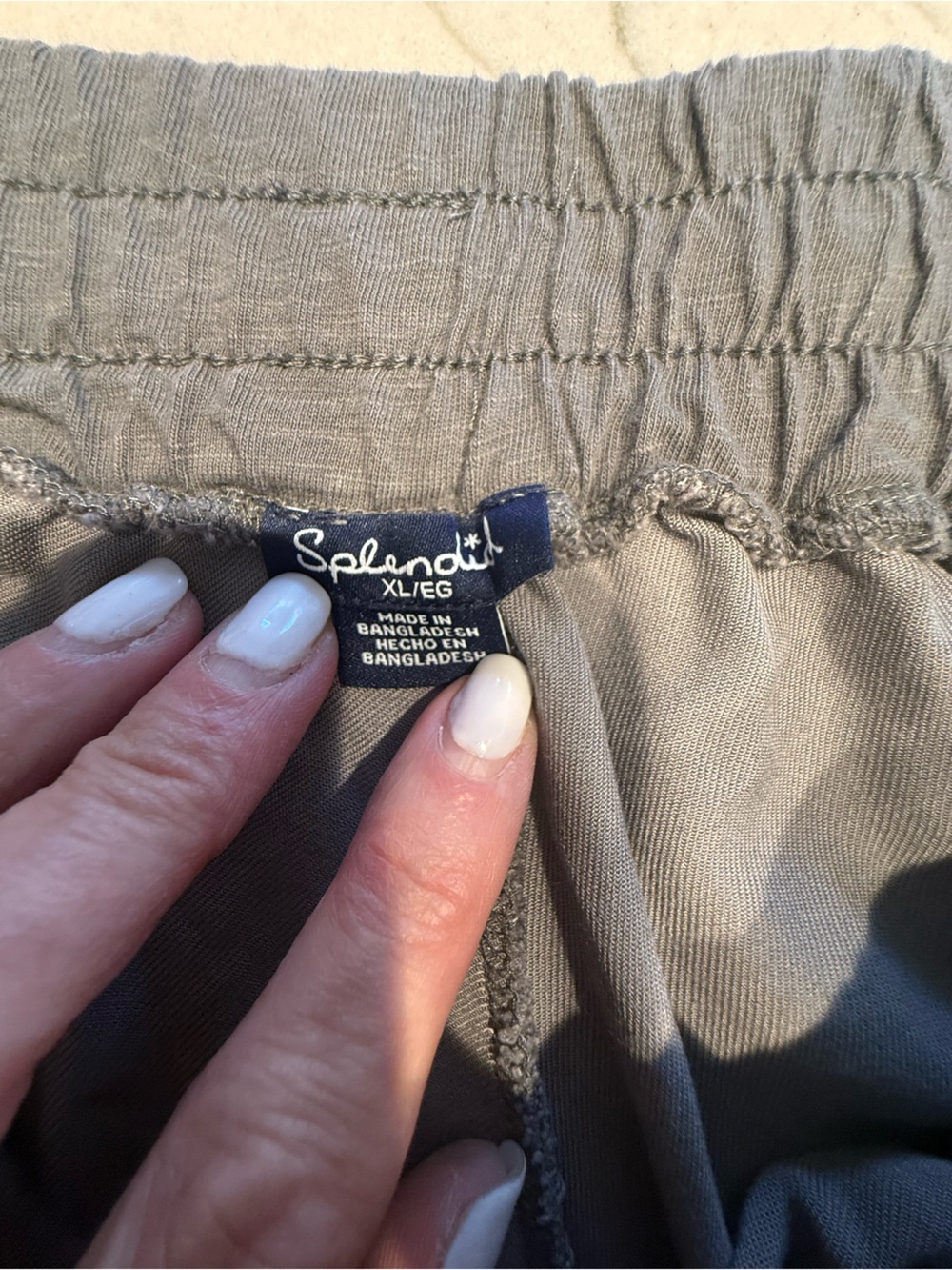 Splendid Gray Camo Joggers XL | 100% Rayon Lounge Pants Elastic Waist - Picture 5 of 16